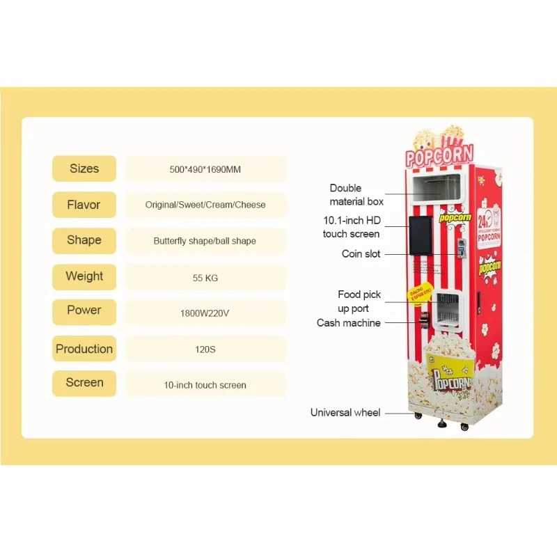 Geavanceerde automatische popc - Popcorn Vending Machine recensie en prijs