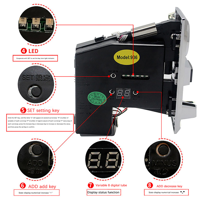 1Pc 616 Multi Coin Slot Accept - Arcade Game Vending Machine recensie en prijs